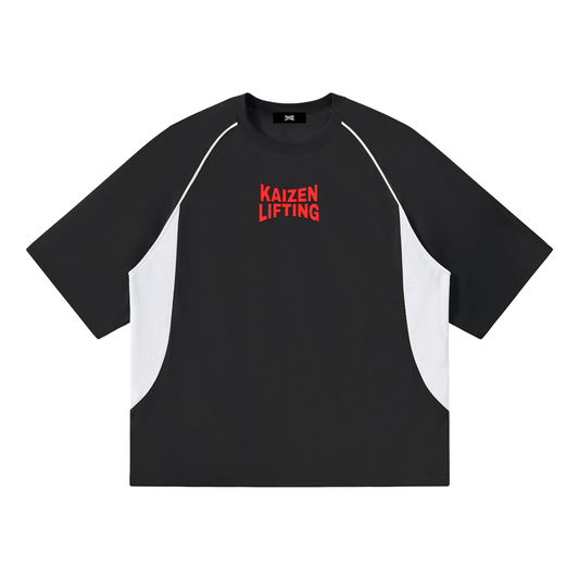 Contrast Piping Panel Raglan T-Shirt