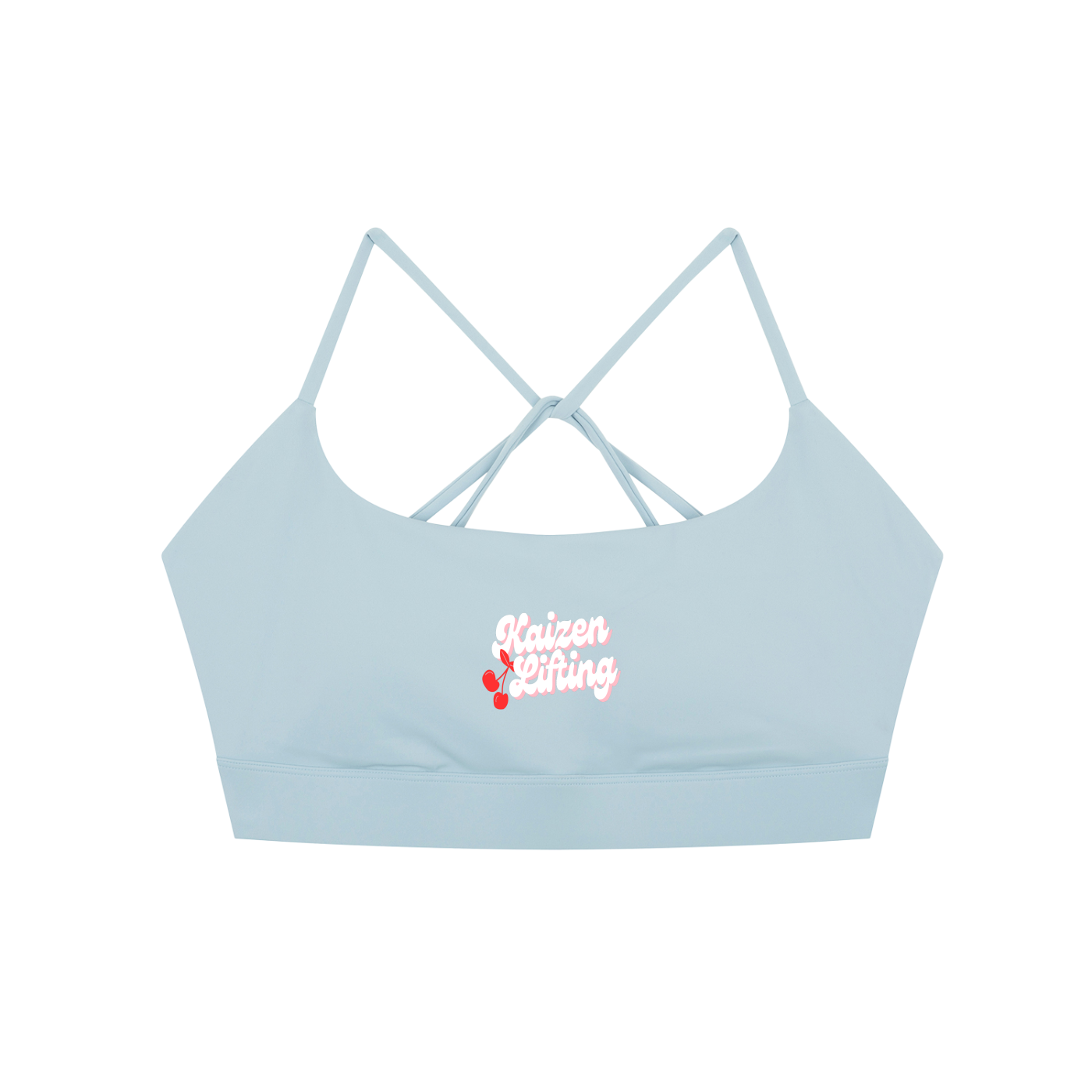 Retro Cherry Criss Cross Sports Bra