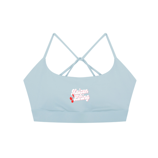 Retro Cherry Criss Cross Sports Bra