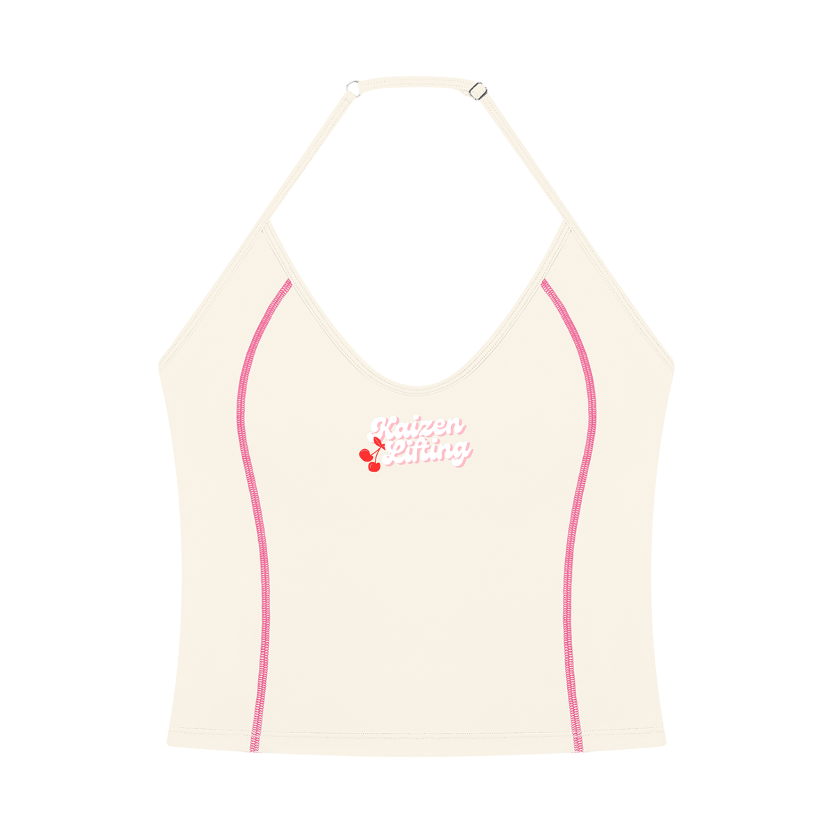 Retro Cherry Halter Yoga Tank Top