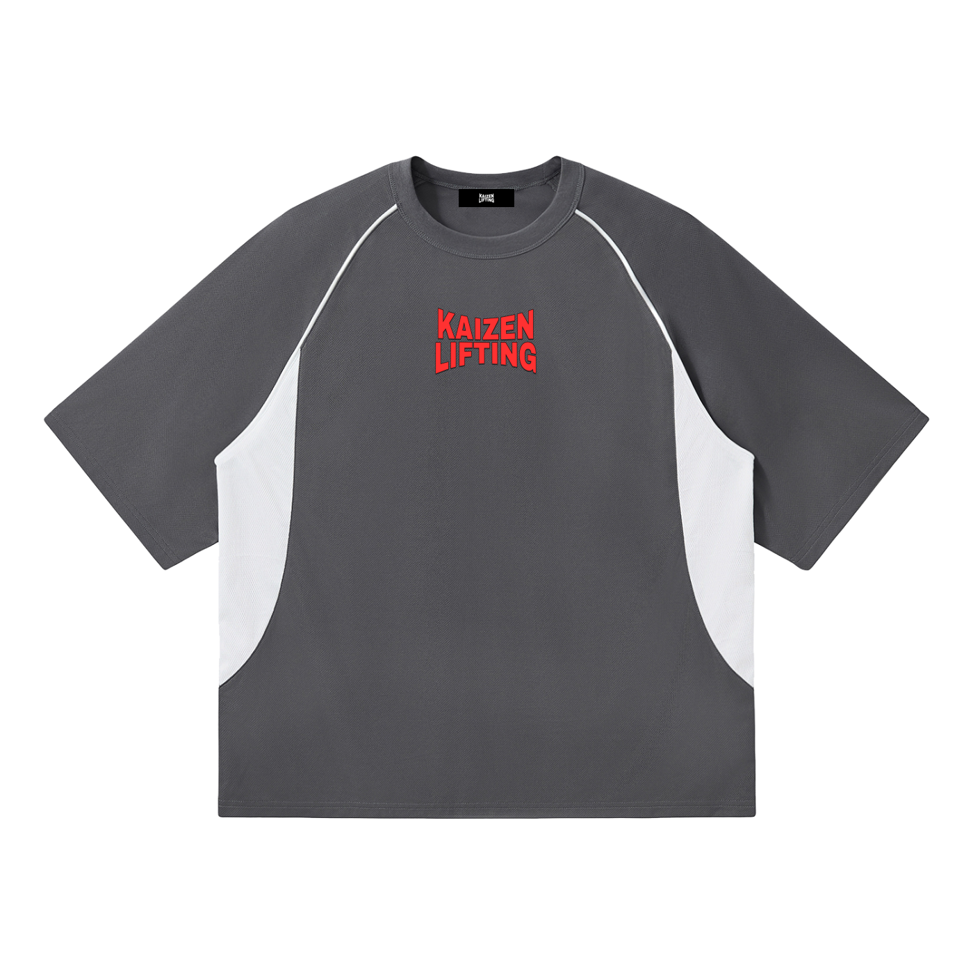 Contrast Piping Panel Raglan T-Shirt