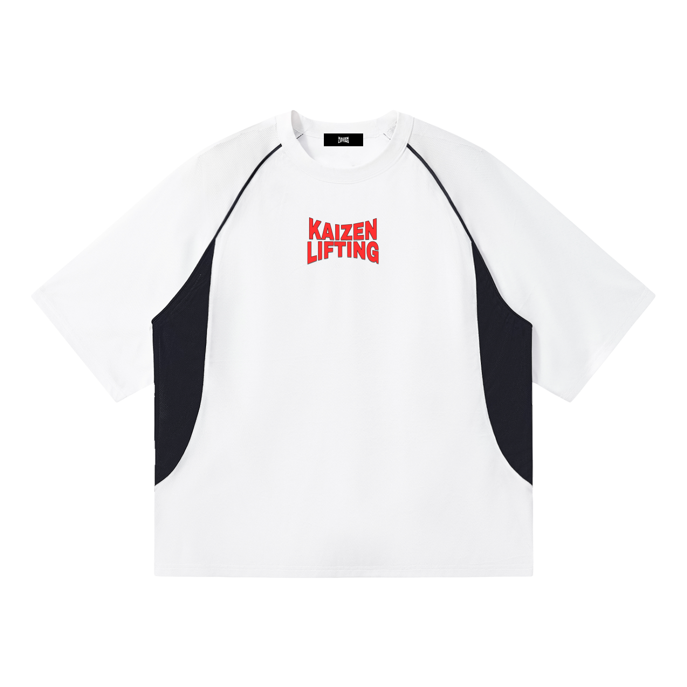 Contrast Piping Panel Raglan T-Shirt