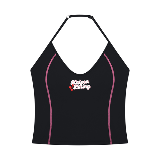 Retro Cherry Halter Yoga Tank Top