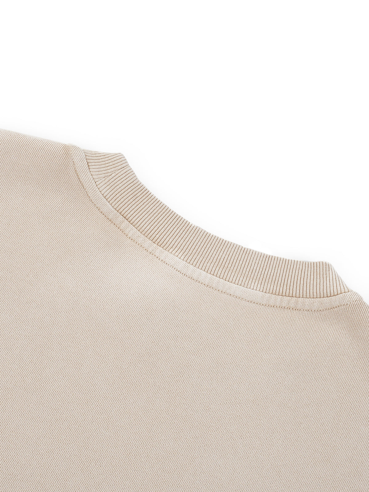Snow-Wash Embroidered Heavyweight Crewneck